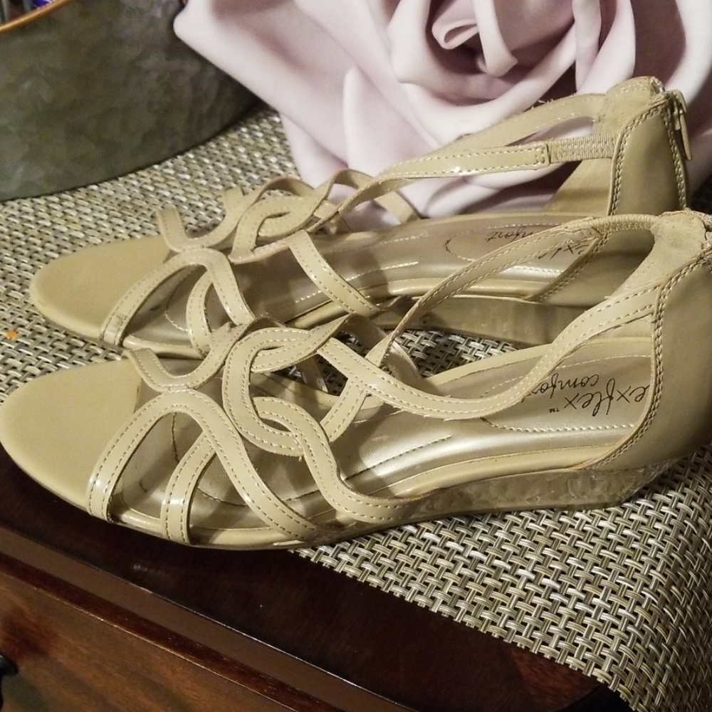 Sandal with wedge heel